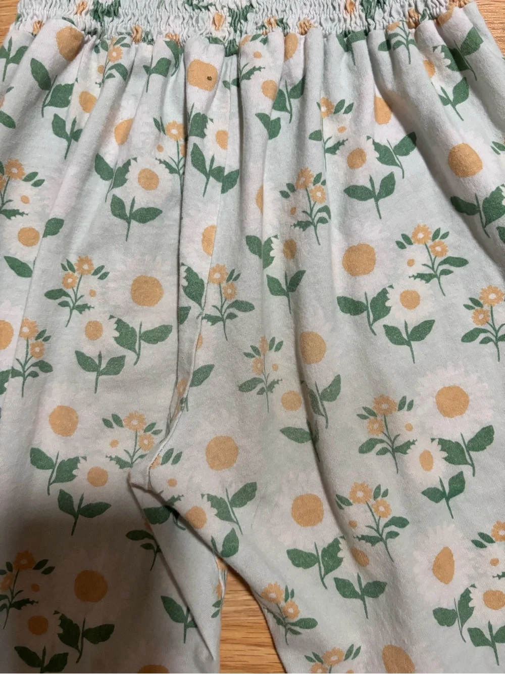 “Sweet Honey” smocked romper size 6 (Read Description)